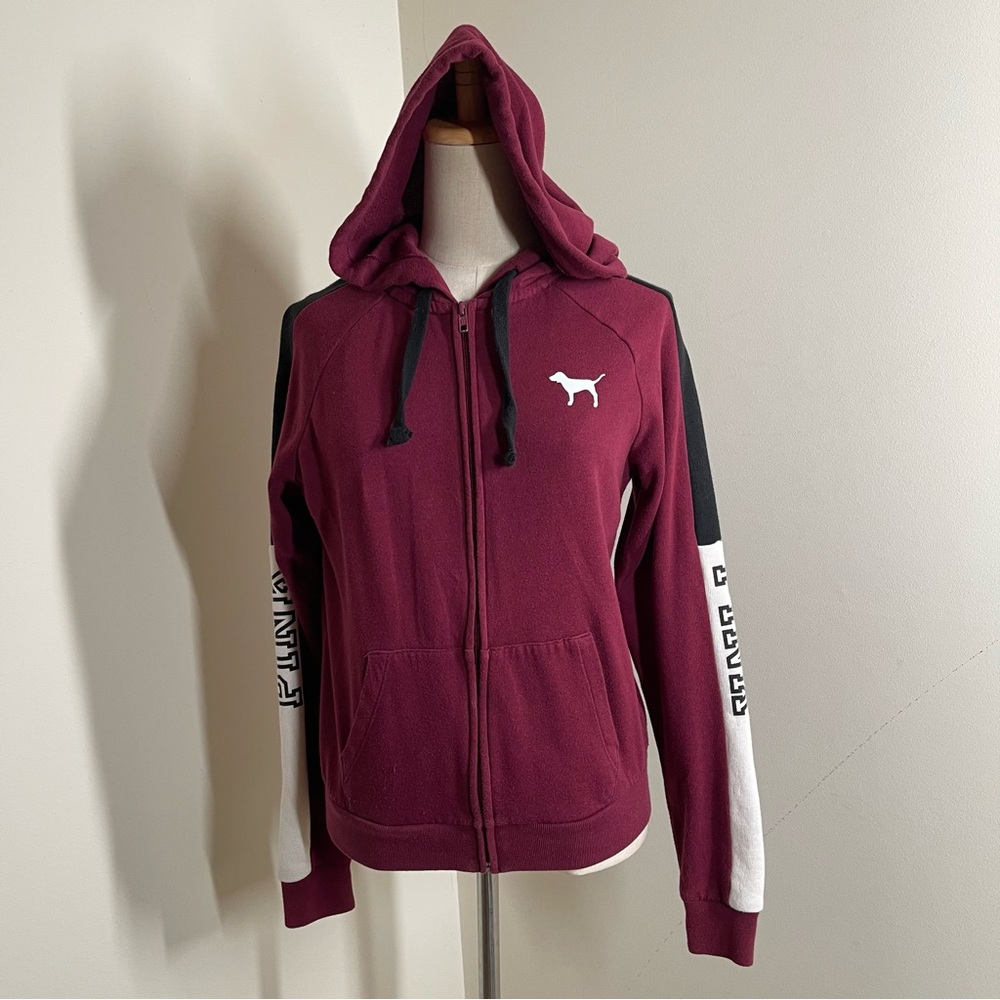 Victoria’s Secret PINK Puppy Fleece - SZ XS - Hooded Full Zip Jacket Hoodie